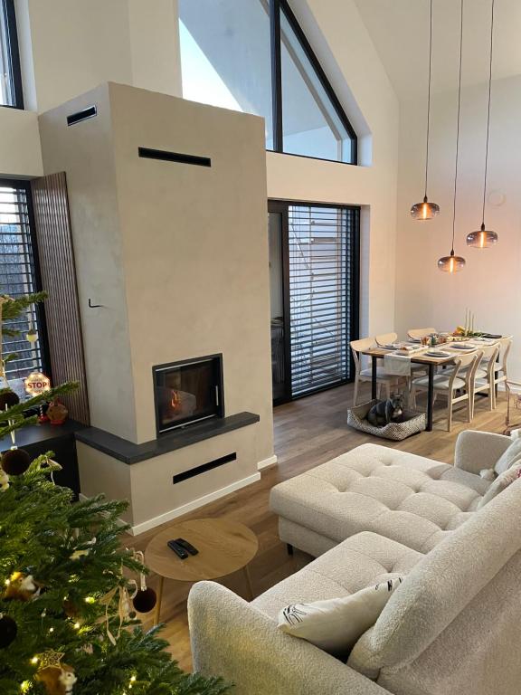 Posezení v ubytování Chalet Aria