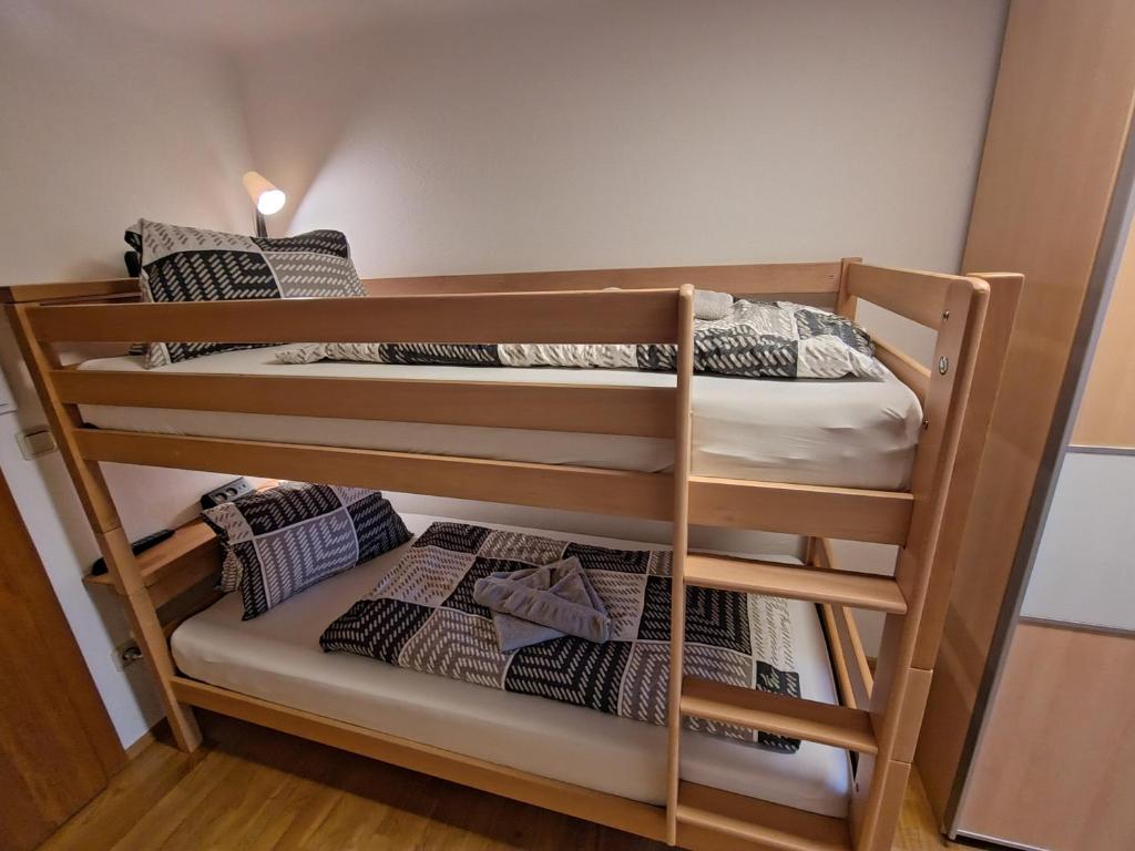 Postel nebo postele na pokoji v ubytování Apartment Weitblick