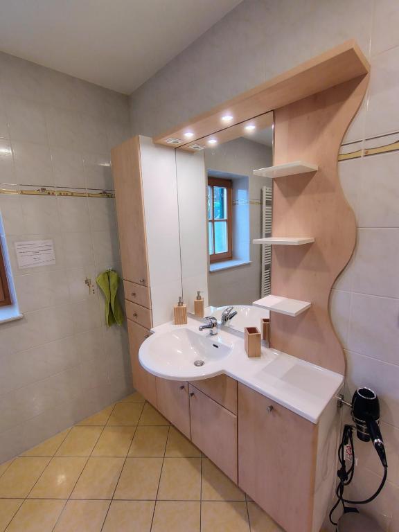 Koupelna v ubytování Apartment Weitblick