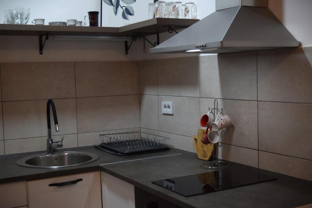 Kuchyň nebo kuchyňský kout v ubytování Skandik Luxe Residence
