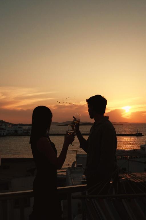 Yalos Hotel Sunset view Mykonos town private rooms - 12