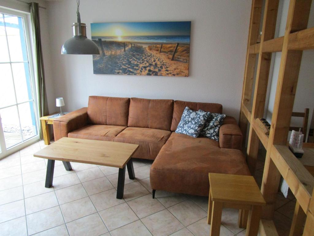 Posezení v ubytování Ferienwohnung Ginster mit eigener Sauna