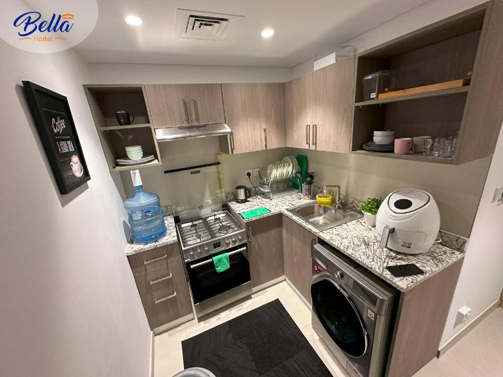 Kuchyň nebo kuchyňský kout v ubytování Bella INN - Deluxe Master Room