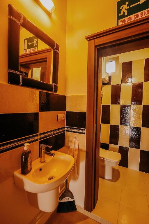 Koupelna v ubytování Taşkiran house
