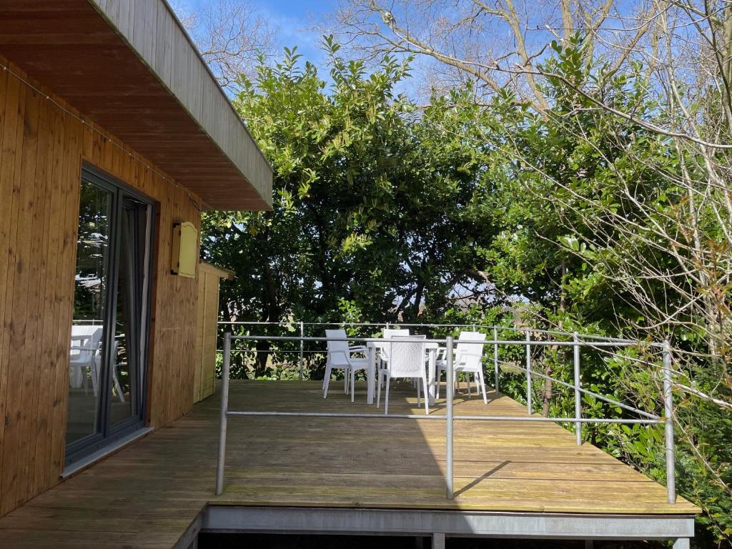 Balkón nebo terasa v ubytování Chalet & Spa Nora
