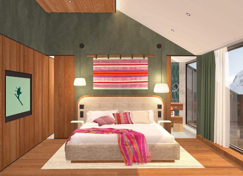 Postel nebo postele na pokoji v ubytování Hotel Kristberg - New opening Dezember 2025