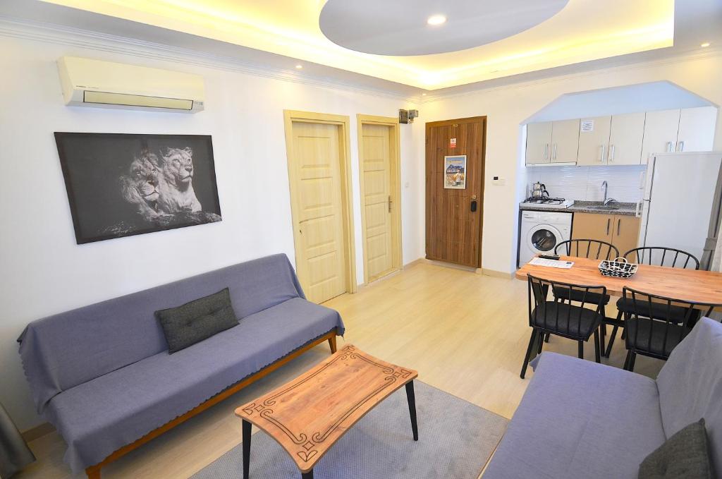 Kuchyň nebo kuchyňský kout v ubytování Royalis Apart Hotel