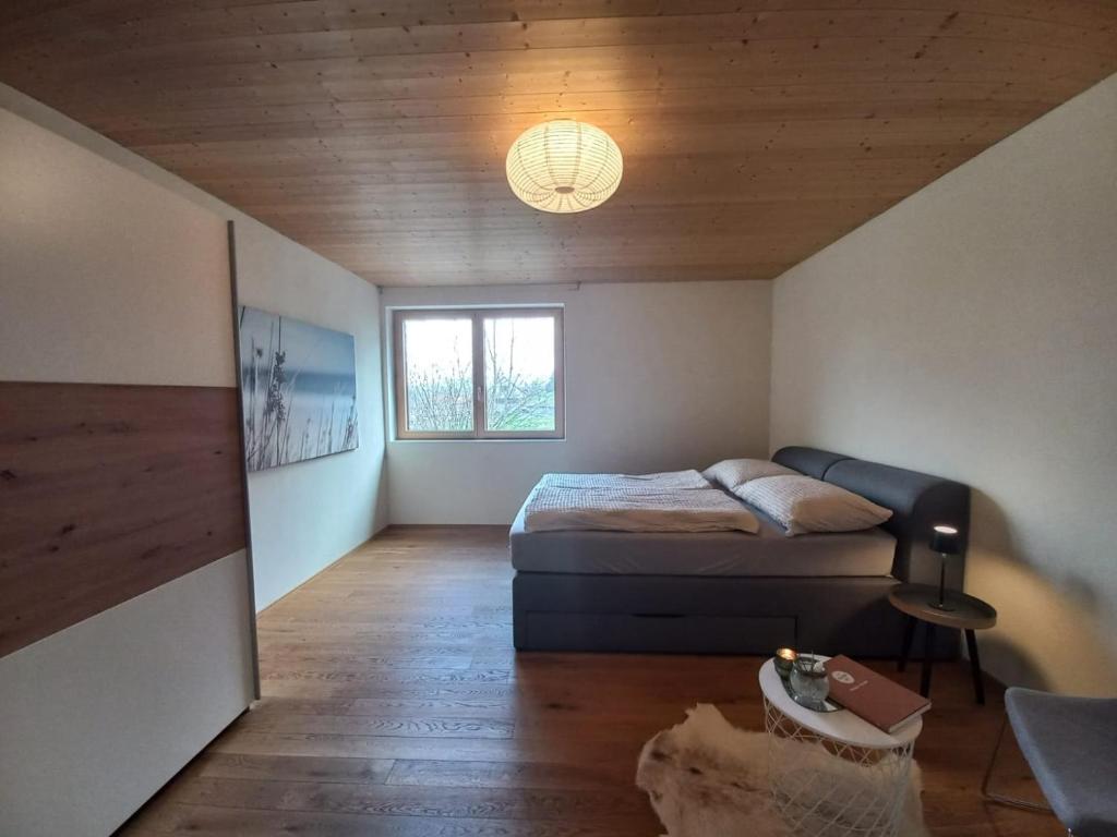 Postel nebo postele na pokoji v ubytování Auszeit