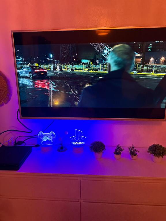 TV a/nebo společenská místnost v ubytování Octavions haven l ps4 netflix nature l