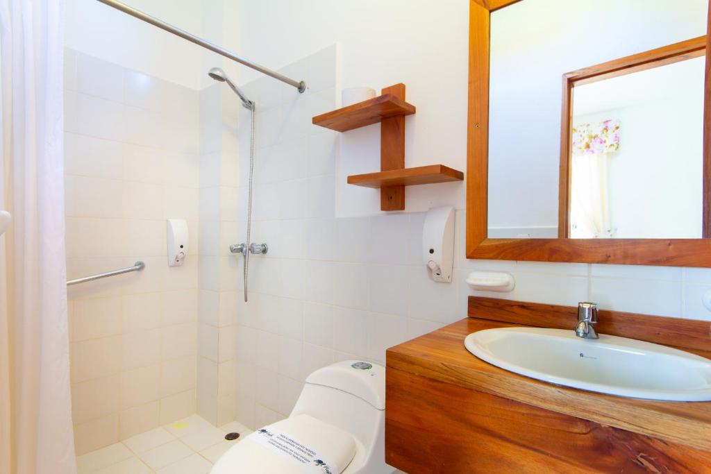 Koupelna v ubytování Hotel Fiesta