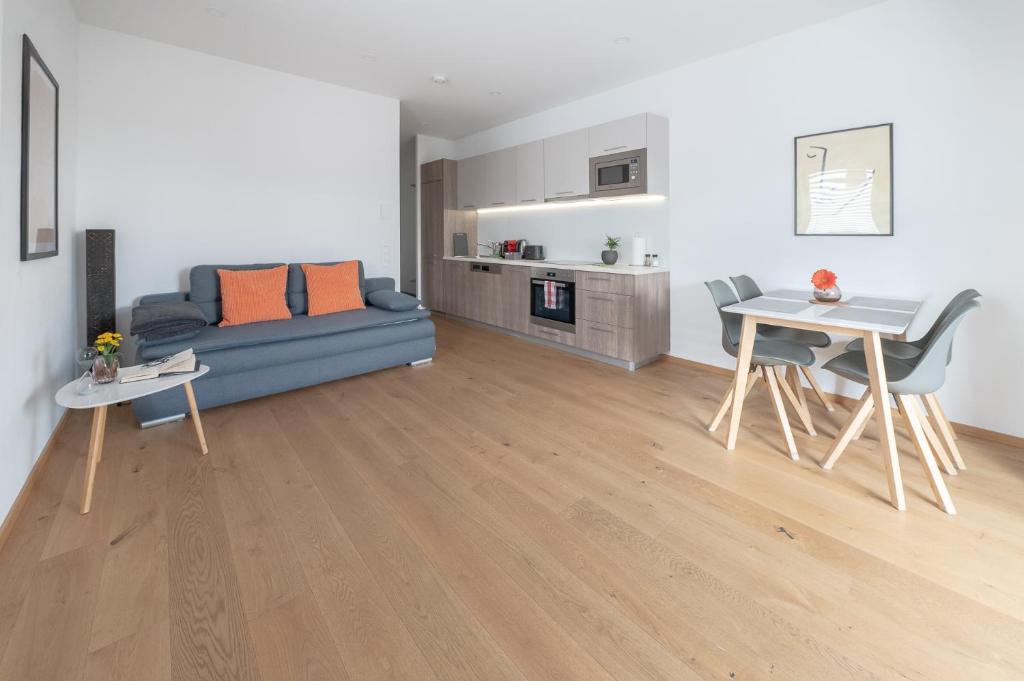 Kuchyň nebo kuchyňský kout v ubytování Amaria Downtown Aparthotel Villach