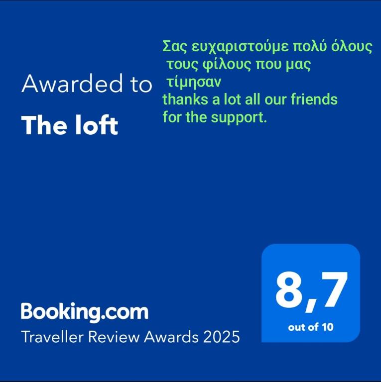 Certifikát, hodnocení, plakát nebo jiný dokument vystavený v ubytování The loft