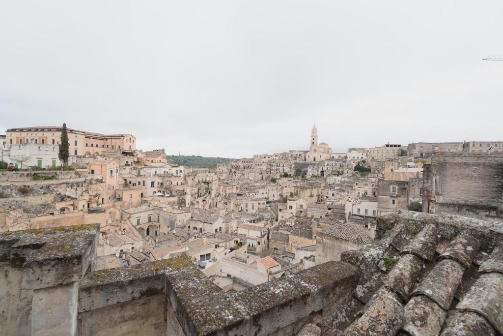 Nespecifikovaný výhled na destinaci Matera nebo výhled na město při pohledu z penzionu