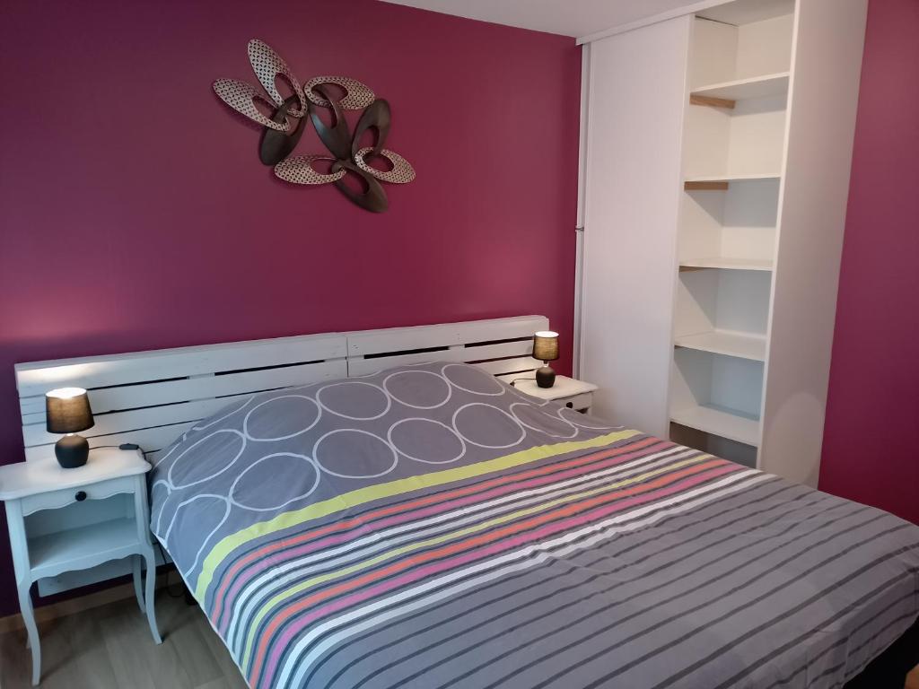 Posteľ alebo postele v izbe v ubytovaní Au Bercail