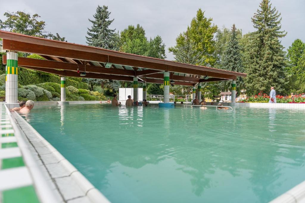 Bazén v ubytovaní Boni Családi Wellness Hotel alebo v jeho blízkosti