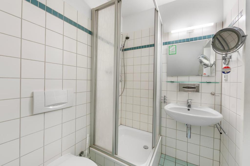 Koupelna v ubytování Hotel Friedrichstadt