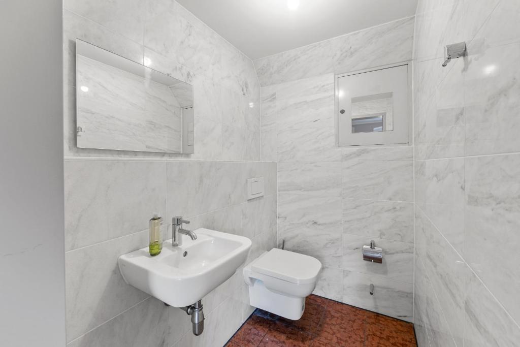Koupelna v ubytování Hotel Friedrichstadt