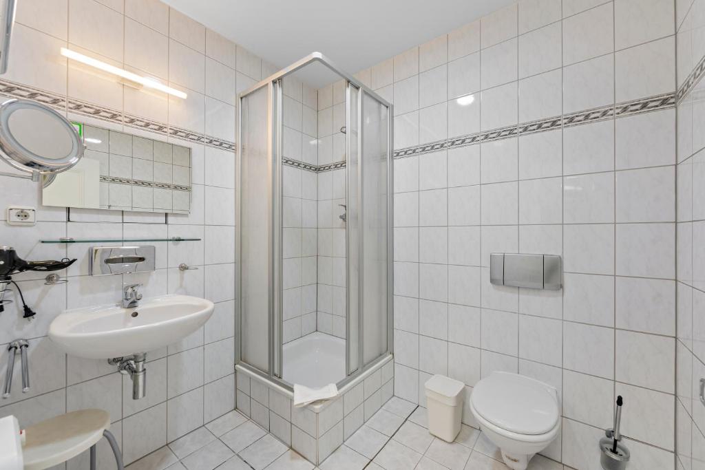 Koupelna v ubytování Hotel Friedrichstadt