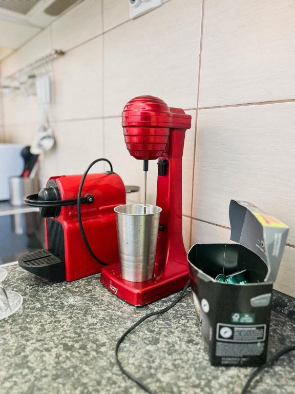 Kuchyň nebo kuchyňský kout v ubytování Elena apartman