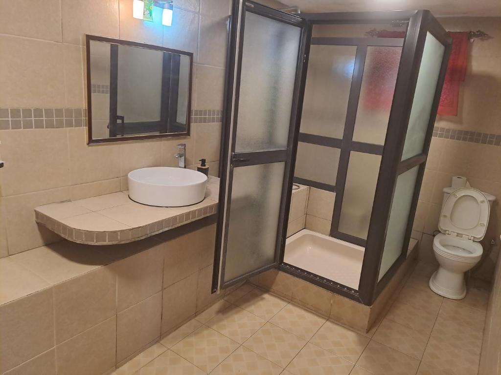 Koupelna v ubytování Mirador chamarel