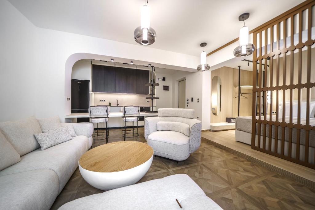 Kuchyň nebo kuchyňský kout v ubytování Allegro Suites