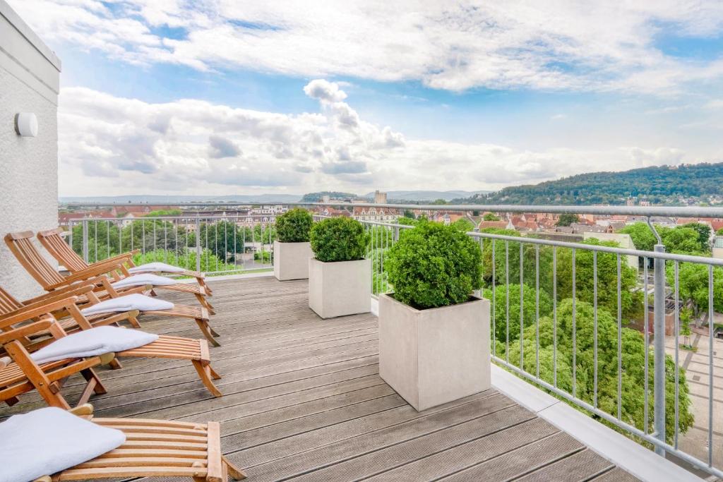 Balkón nebo terasa v ubytování PARKHOTEL Hameln - ehemals Mercure Hotel Hameln