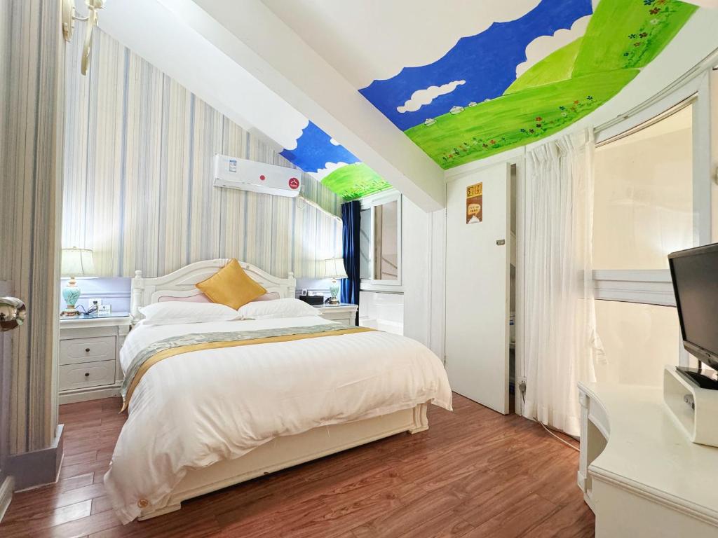 Gulta vai gultas numurā naktsmītnē Gulangyu Yuanzhongyuan Homestay