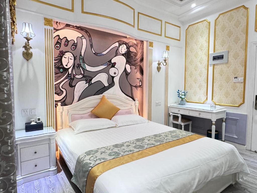Gulta vai gultas numurā naktsmītnē Gulangyu Yuanzhongyuan Homestay