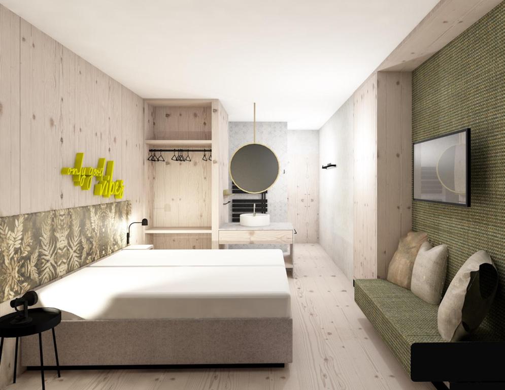 Posteľ alebo postele v izbe v ubytovaní ViBES Sölden - your alpine homebase