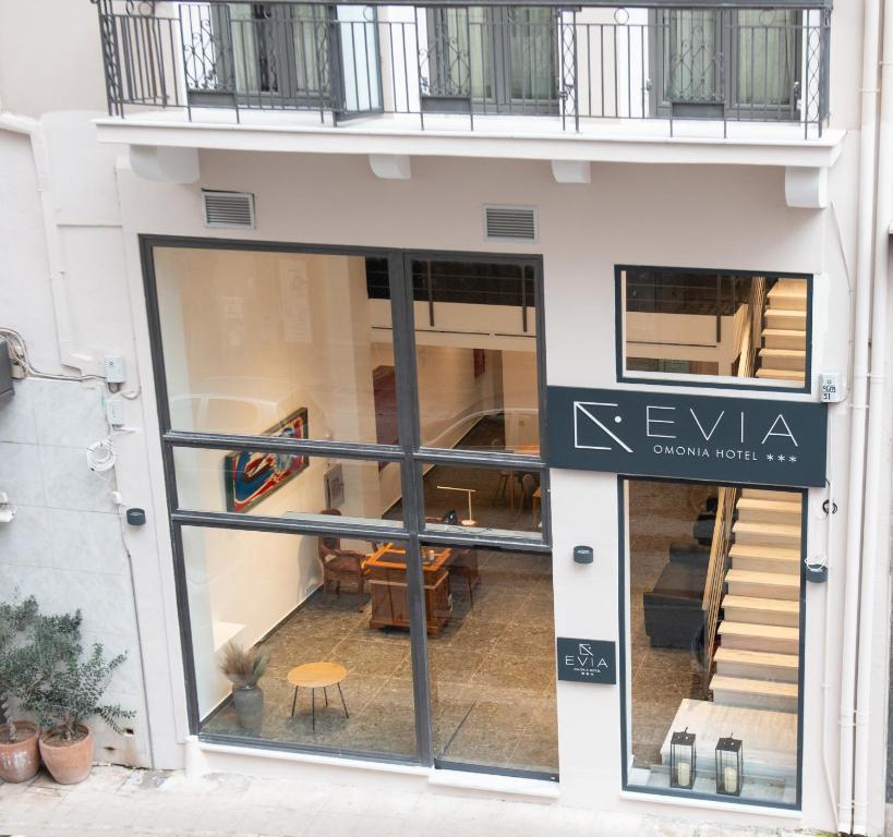 Balkón nebo terasa v ubytování Evia Hotel