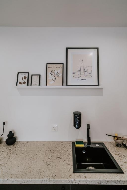 Kuchyň nebo kuchyňský kout v ubytování Maison de Luxe