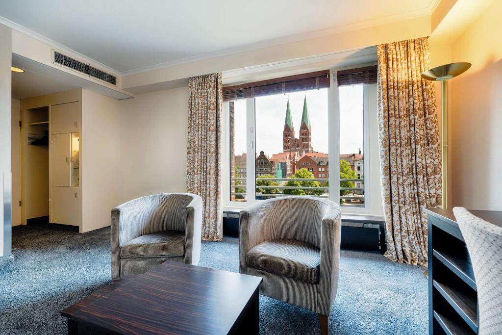 Posezení v ubytování Radisson Blu Senator Hotel, Lübeck