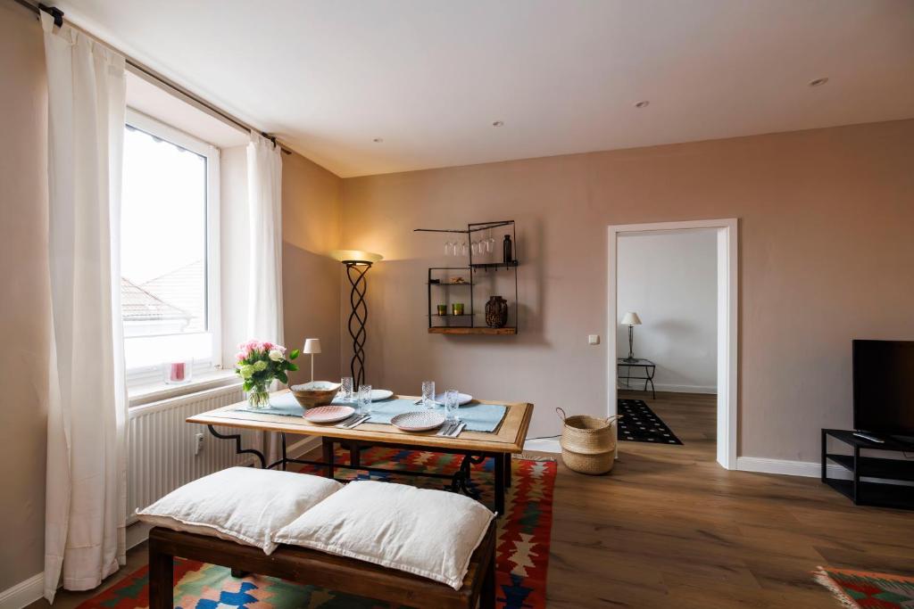 Posezení v ubytování zentrale Ferienwohnung neu renoviert