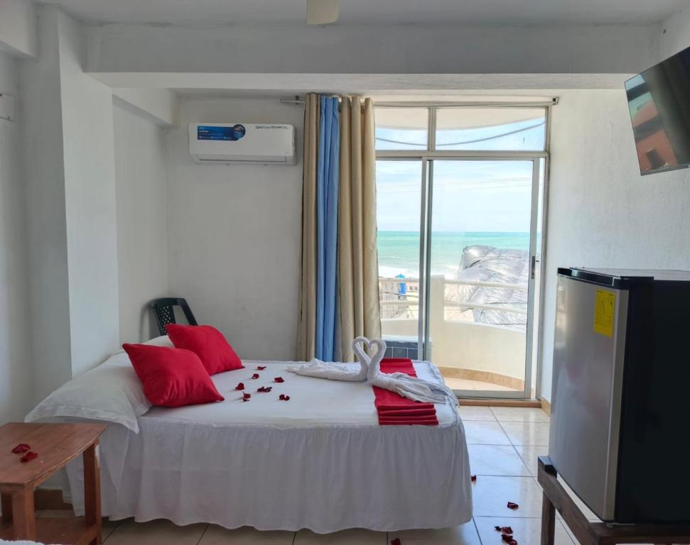 Postel nebo postele na pokoji v ubytování HOTEL PAL-MAR
