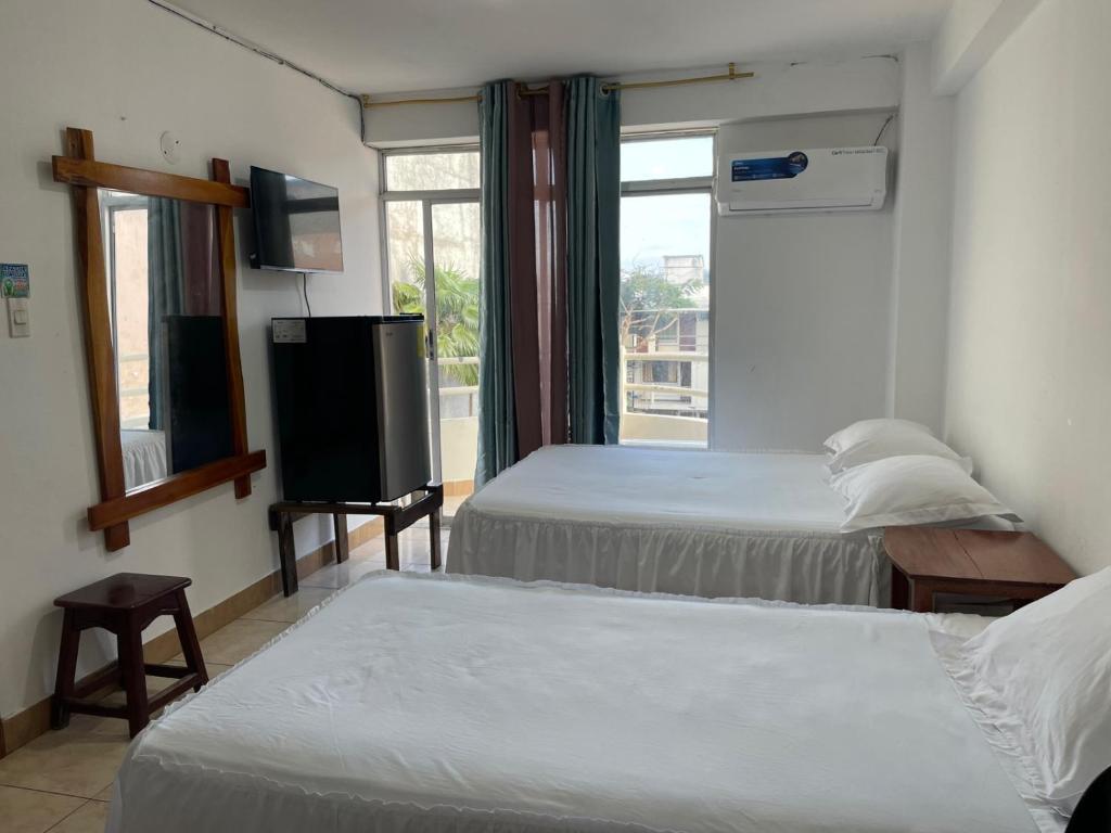 Postel nebo postele na pokoji v ubytování HOTEL PAL-MAR