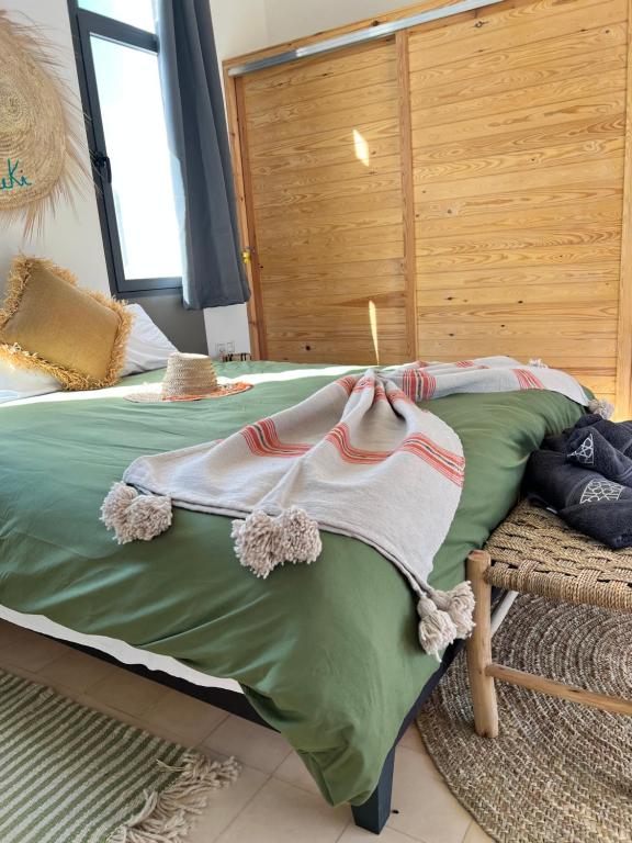 Postel nebo postele na pokoji v ubytování Villa Manzar piscine chauffée
