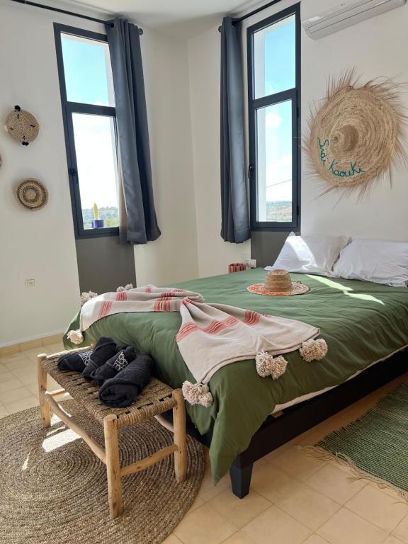 Postel nebo postele na pokoji v ubytování Villa Manzar piscine chauffée