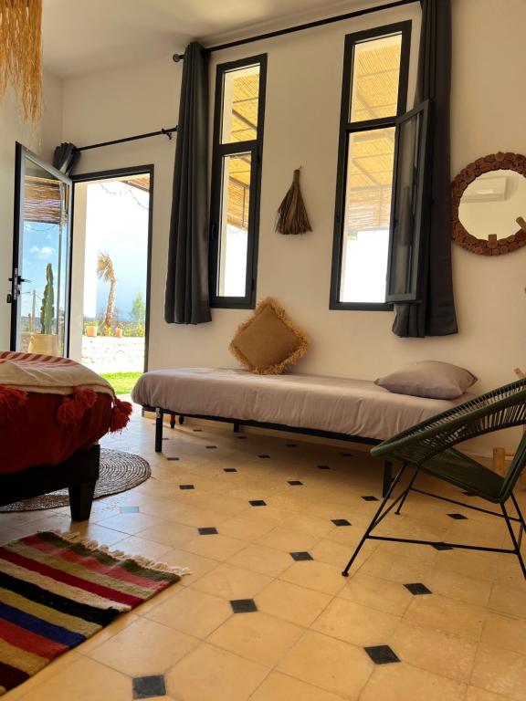 Posezení v ubytování Villa Manzar piscine chauffée