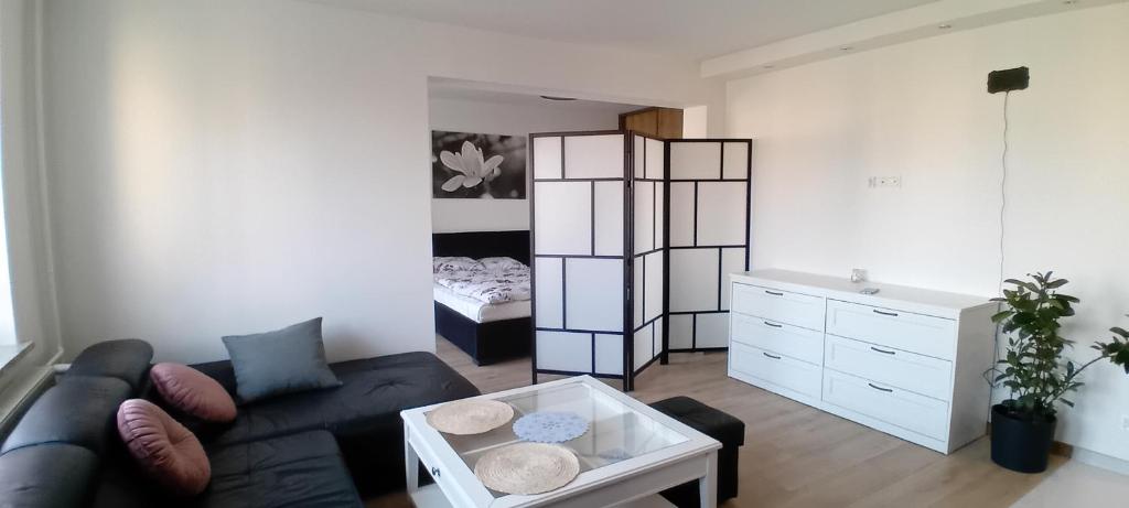 Posedenie v ubytovaní Apartament z widokiem na Motławę