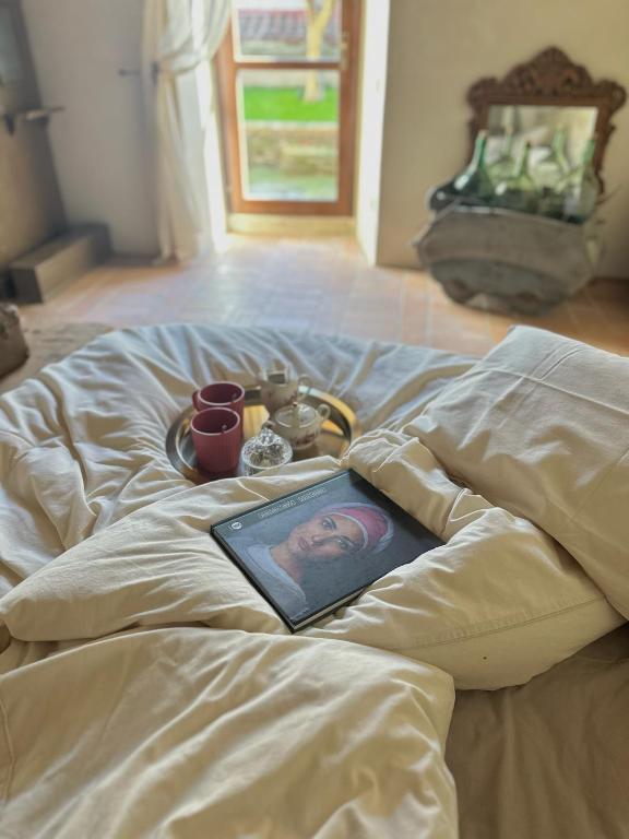 Postel nebo postele na pokoji v ubytování Lanternone nel Borgo - Appartamento di Charme con Giardino