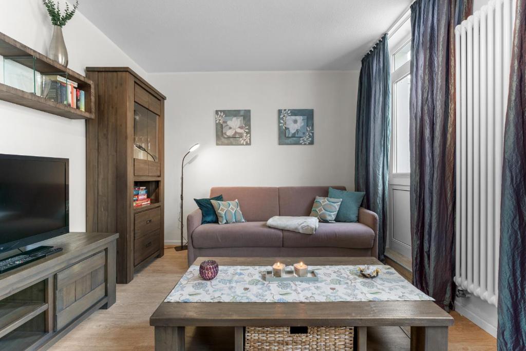 TV a/nebo společenská místnost v ubytování Haus Klaus Joy