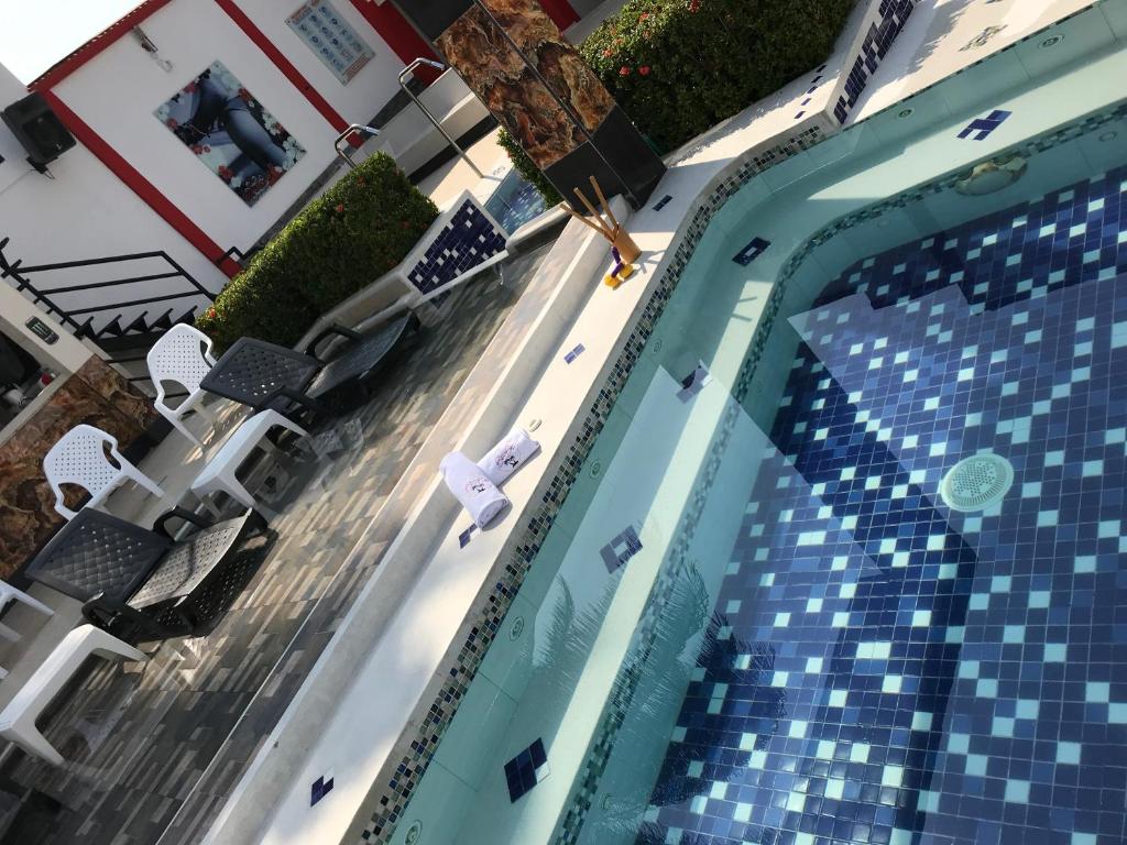 Bazén v ubytování Bora Beach Club nebo v jeho okolí