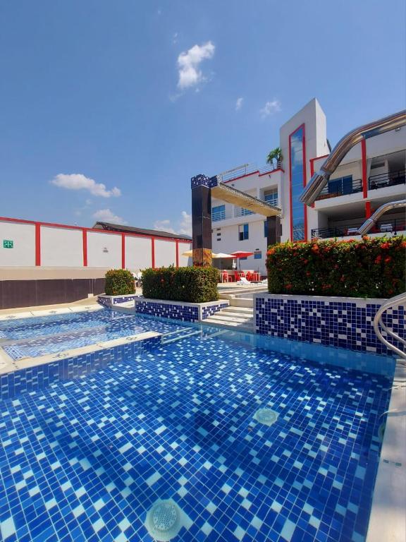 Bazén v ubytování Bora Beach Club nebo v jeho okolí