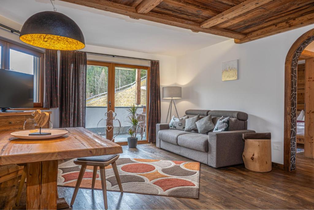 Posezení v ubytování Alpine Mountain Chalet
