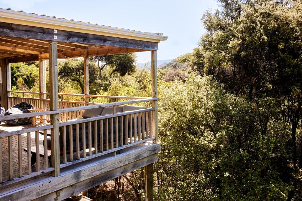 Balkón nebo terasa v ubytování Tree House