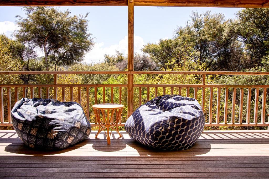 Balkón nebo terasa v ubytování Tree House