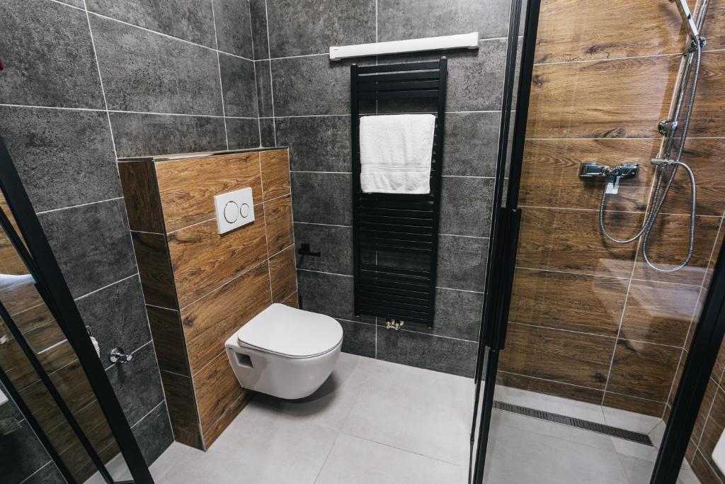 Koupelna v ubytování Apartmány Petra Voka