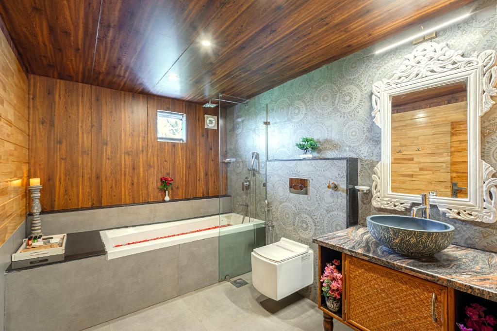 Koupelna v ubytování Salcete Beach Resort