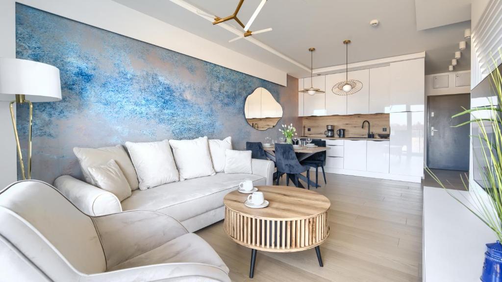 Posedenie v ubytovaní Apartamenty Sun & Snow Polanki Aqua z basenem