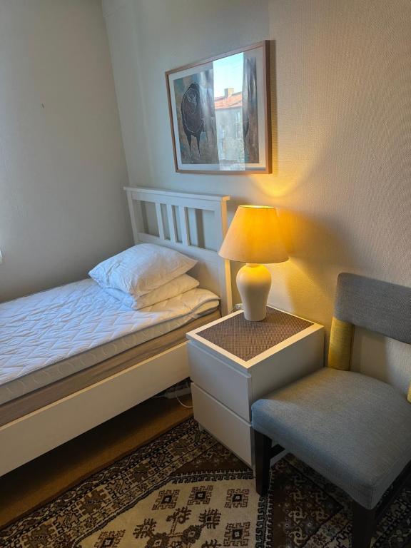 Voodi või voodid majutusasutuse Esplanadens vandrarhem i Oxelösund toas
